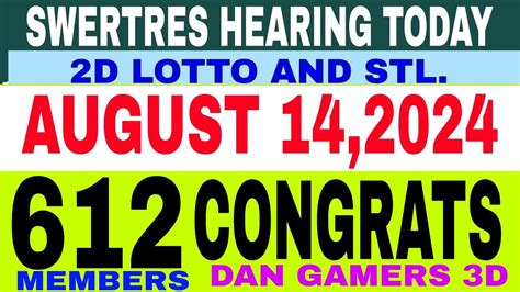 612 swertres result